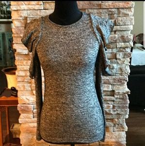Walter Baker flared shoulder grey top XS